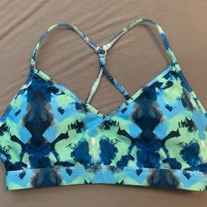 Fabletics sports bra with strappy back (XS)